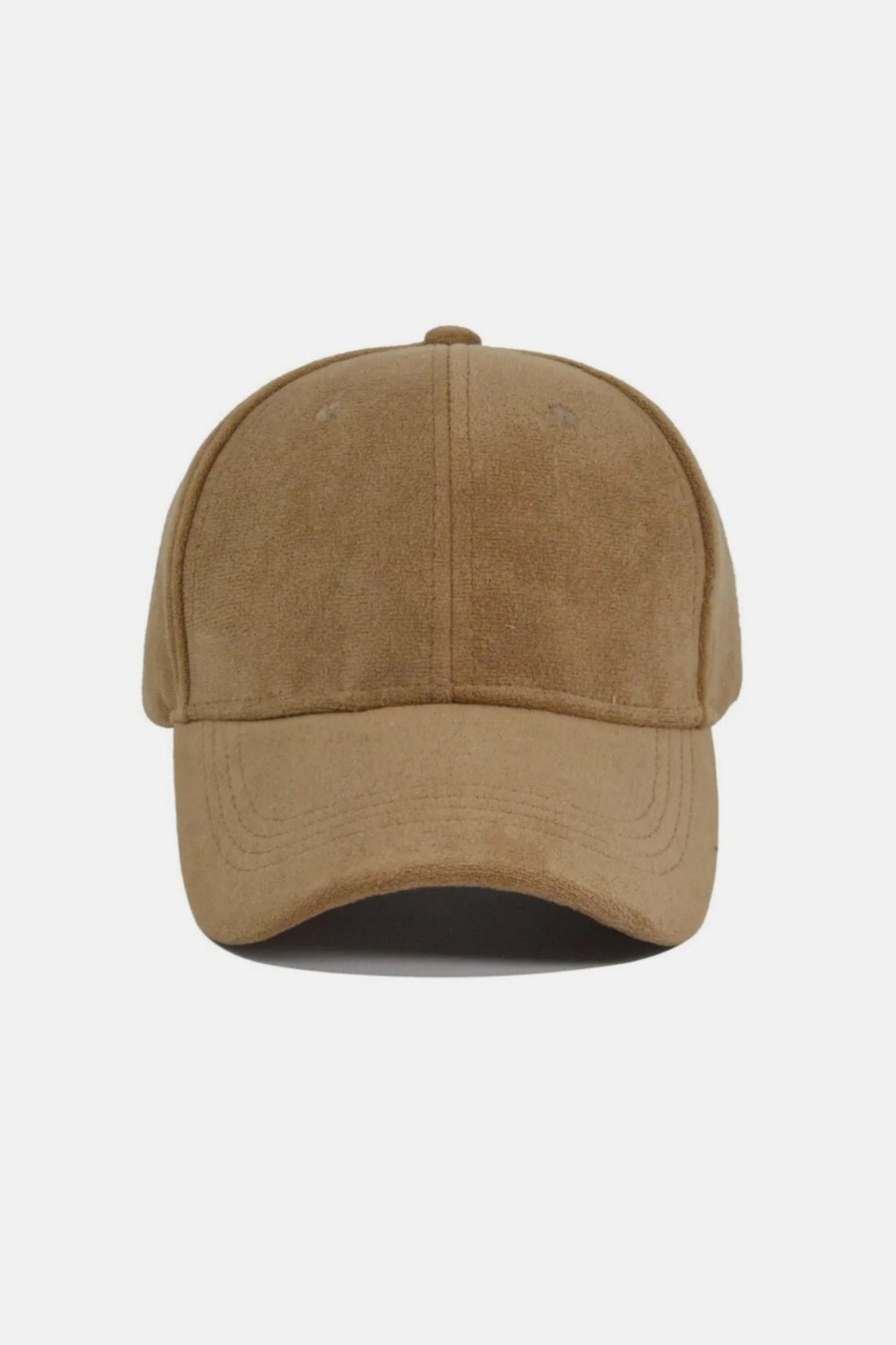 Suede baseball cap khaki