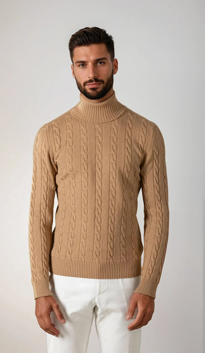 Saint-Malo Cashmere Turtleneck - caramel